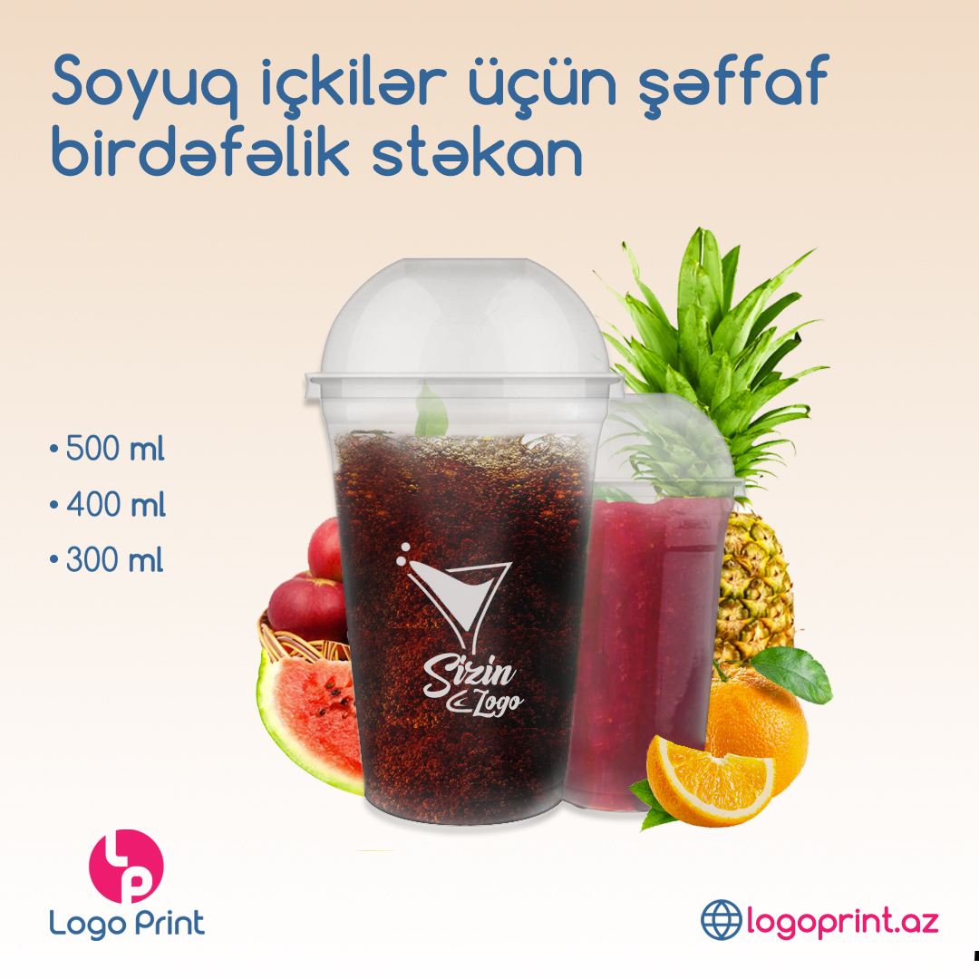 Şəffaf birdəfəlik stəkan